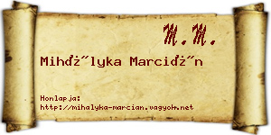 Mihályka Marcián névjegykártya